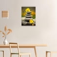 thumbnail image 3 of Zen Canvas Wall Art Prints Zen Stone and Yellow Flower Paintings Meditation Spiritual Picture for Yoga Room Decor Frame (12.00"&nbsp;x&nbsp;18.00", Zen 3), 3 of 6
