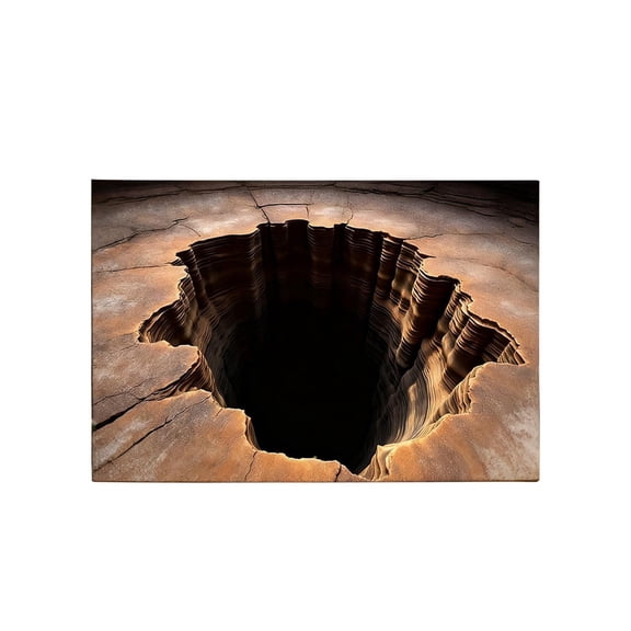 Loetky 3D Optical Illusion Doormat, Rug That Looks Like a Hole, Non-Slip Entrance Mat for Living Room, Bedroom Decor (40x60cm)