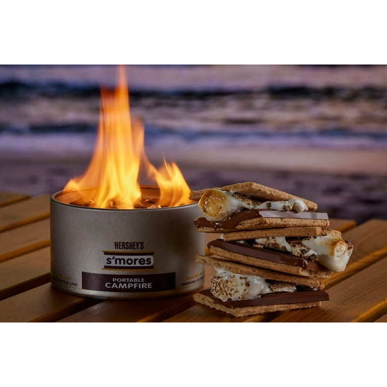 HERSHEY'S Portable Fire Pit - Compact Campfire with 3+ Hours Burn