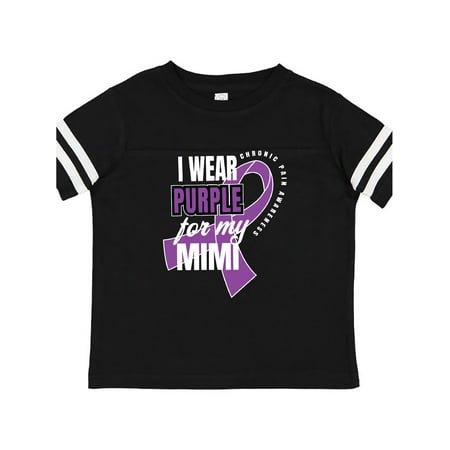 

Inktastic Chronic Pain I Wear Purple For My Mimi Gift Toddler Boy or Toddler Girl T-Shirt