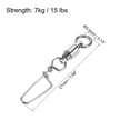 thumbnail image 2 of Uxcell Conectores Giratorios para Pesca de Acero Inoxidable de 15LBS, Paquete de 20, 2 of 6