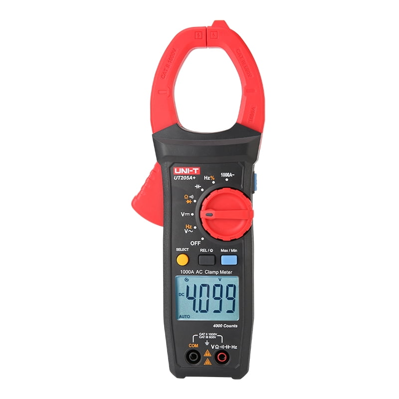 UNI-T Uni-trend Multimeter clamp meter UT205A+ clamp meter Clamp current meter Ammeter 1000V Voltmeter Voltage Frequency Professional Electrical Integrated Meter(UT205A+)