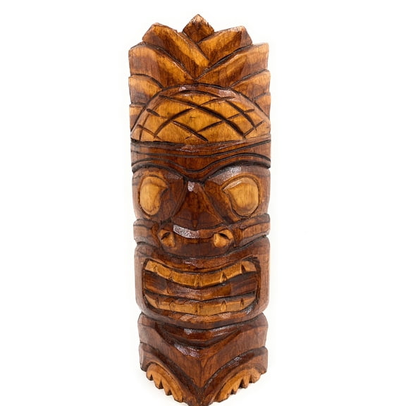 Hospitality Tiki Mask 12" - Pineapple Antique Finish hand Carved | #bag1506430
