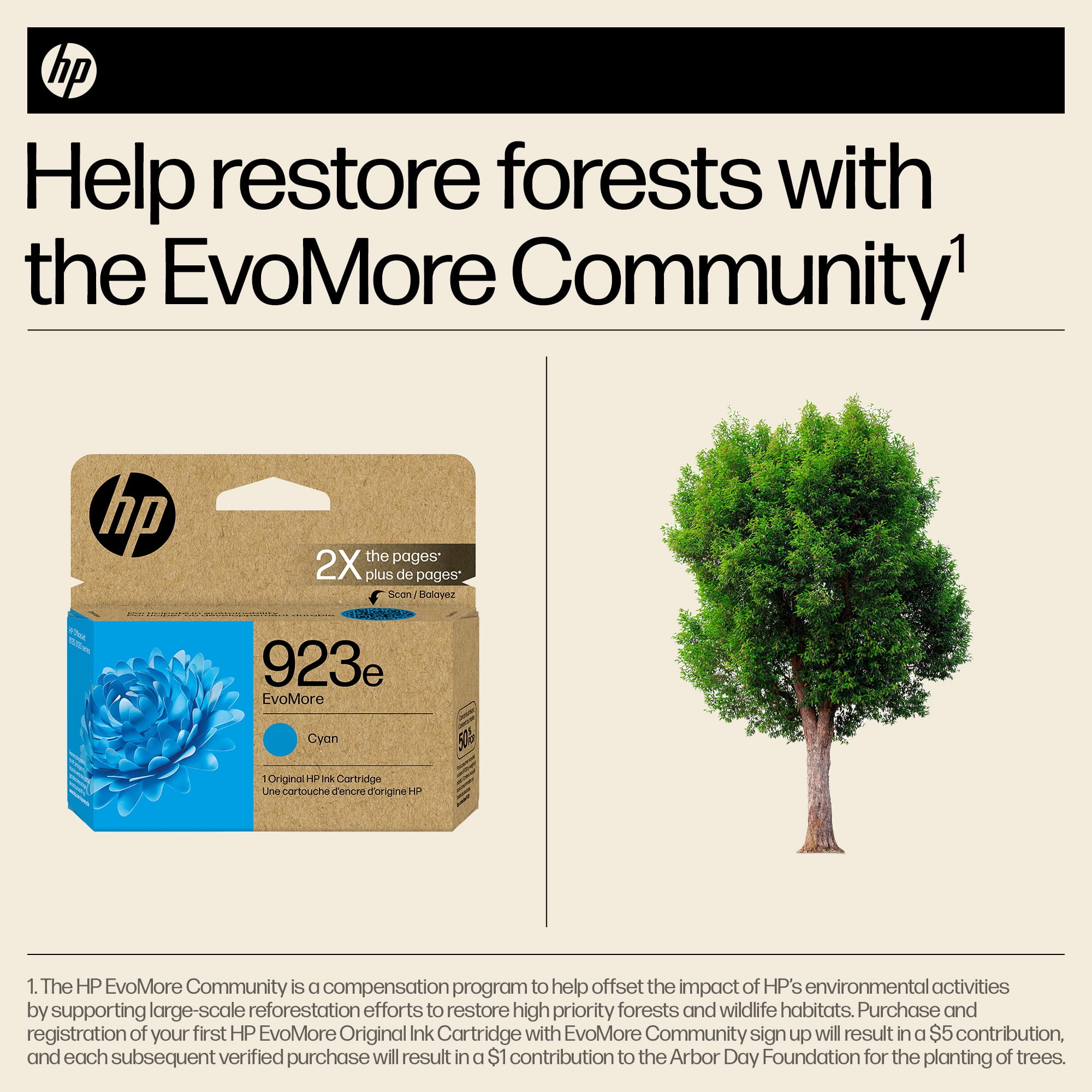HP 923e EvoMore Cyan Original Ink Cartridge, 800 pages, 4K0T4LN