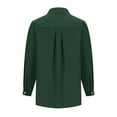 thumbnail image 6 of oieyuz Button Down Shirts for Women Business Long Sleeve Lapel Tops Regular Solid Color Blouses, 6 of 7