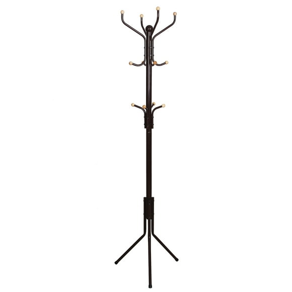 SONGMICS HOME Porte-manteau autoportant, porte-manteau en métal avec 12 crochets et 3 pieds, arbre à manteau