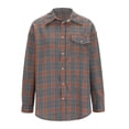 thumbnail image 1 of Erwazi Women Plaid Button Down Shirts Long Sleeve Shacket Jacket Fall Blouses Tops, 1 of 8