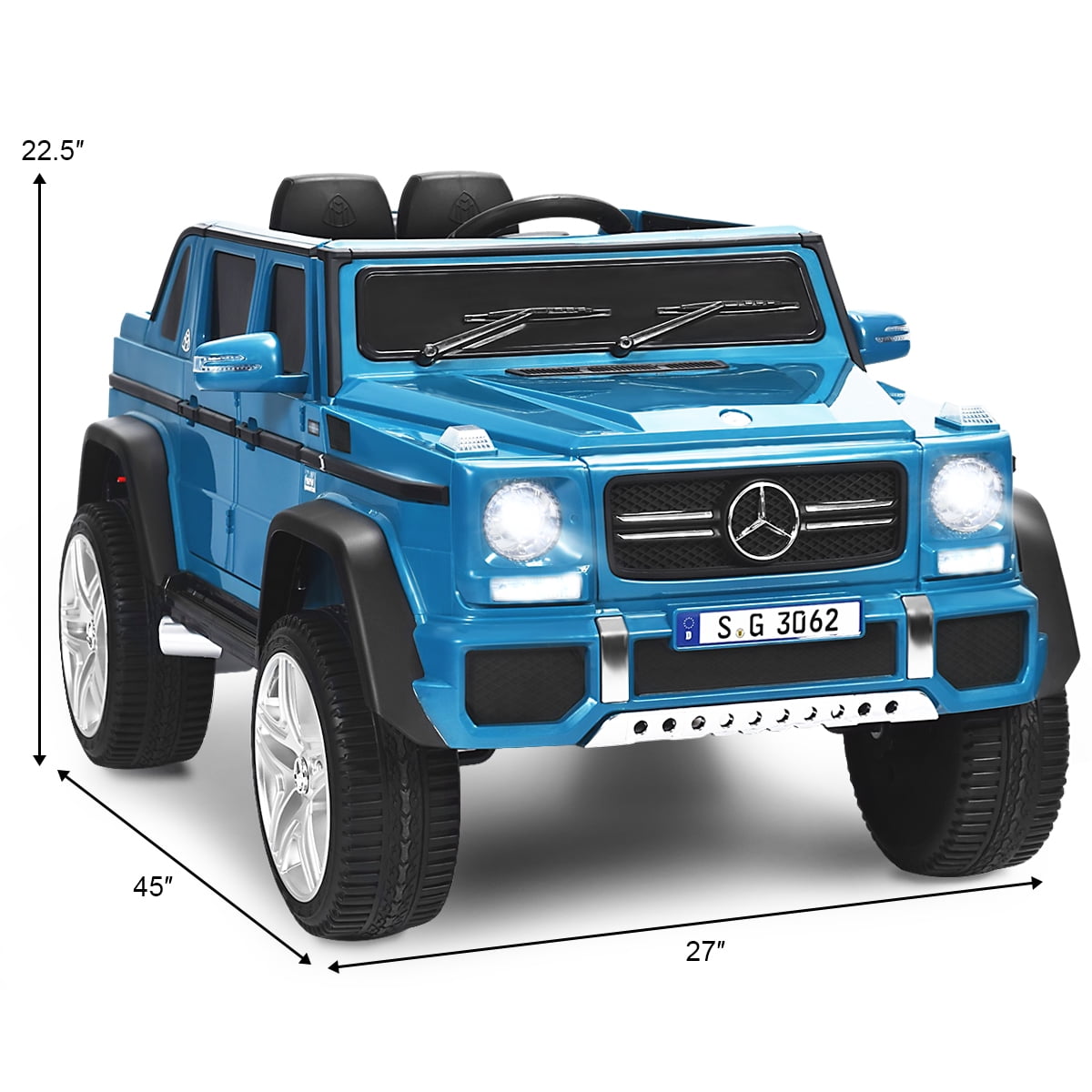 Topbuy Navy Blue 12 V Mercedes Benz Powered Ride-On
