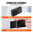 thumbnail image 3 of VEVOR Glass Clamp 4 PCS Rectangle Railing Bracket for 0.31 "-0.47 " Glass Black, 3 of 9