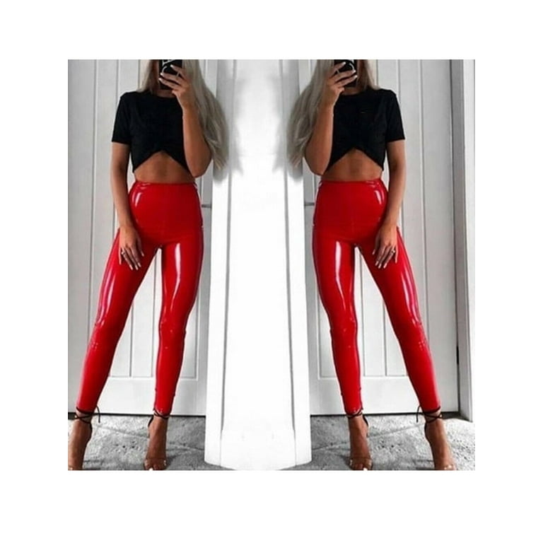 Pu vinyl deals trousers