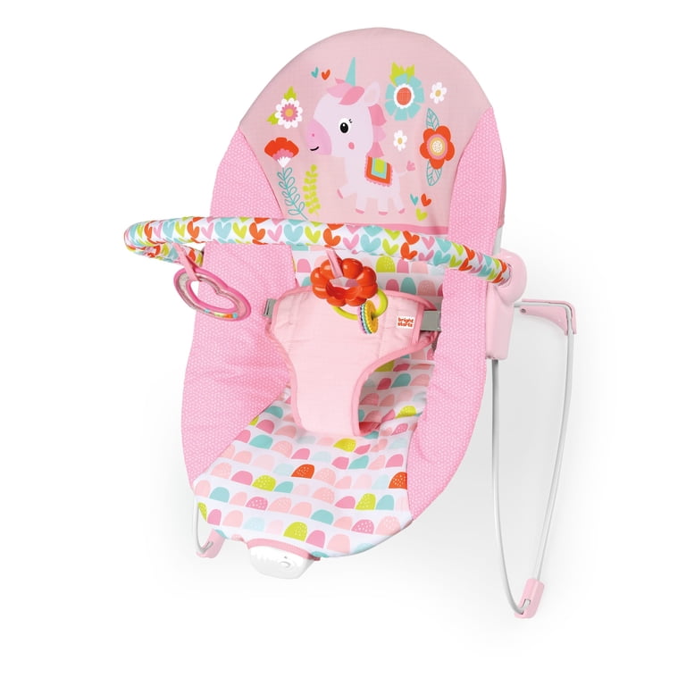 Bright Starts Vibrating Infant Bouncer, Fantasy Unicorn photo 1