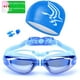 thumbnail image 4 of Gafas de natación antivaho impermeables de alta definición para hombres y mujeres, protección ocular para adultos, gafas de natación de moda, juego de gorro de natación, 4 of 5
