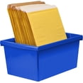 thumbnail image 3 of Storex 5.5 Gallon (21L) Classroom Storage Bin, Blue, 6-Pack, 3 of 9