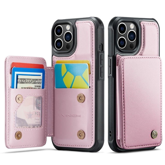 Funda de teléfono Vinich Wallet con tarjetero para iPhone 12 Pro Max