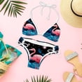 thumbnail image 6 of Starry Sky Flamingo Women's One-Piece Swimsuit Bikini Set with Detachable Sponge and Adjustable Strap, Two-Pack, for Swimming Scenes, 6 of 6
