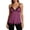 Hot Pink, variant on Summer Punk Striped Color-Block Lace Trim Spaghetti Strap Tank Tops for Women Sleeveless Deep V-Neck Y2k Camisole 2000s Retro Style Vacation Travel Wear Pink M