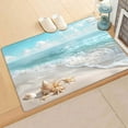 thumbnail image 4 of Beach Themed Doormat - Coastal Summer Welcome Mat for Front Door, Non- Indoor/Outdoor Entryway Rug, Nautical Decor for Porch, Bathroom, Kitchen Patio Ocean Inspired Floor Mat, 4 of 6