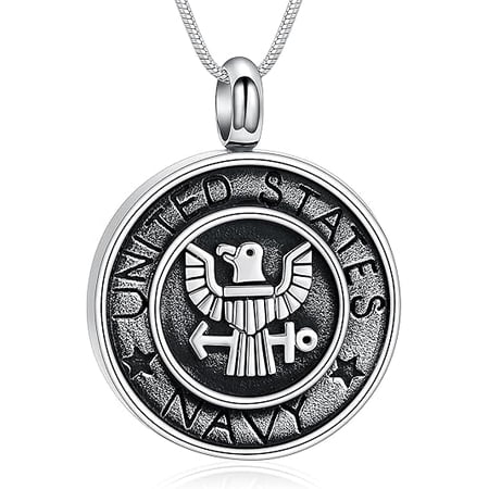 USA Army/Air Force/Navy/Firefighter Memorial Urn Necklace for Ashes Soldier Cremation Jewelry for Ashes Memorial Ashes Keepsake Pendant for Women Men