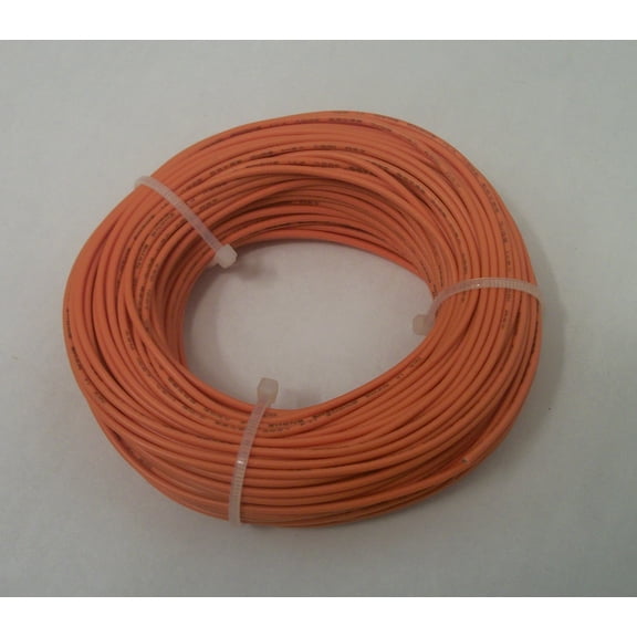 22 AWG tinned copper stranded hook up wire, 100 feet per Orange UL1007