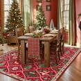 thumbnail image 3 of Moynesa 5'x7' Christmas Area Rug for Living Room,Red Rug Xmas Tree Modern Rug Kitchen Rug Washable Rug Non Slip Moroccan Carpet Holiday Decor Geometric Soft Accent Rug for Bedroom Dining Room, 3 of 11