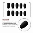 thumbnail image 5 of 24PCS Matte False Nails Long Coffin Press on Nails, Matte Black - stock, 5 of 5