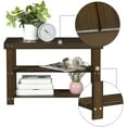 thumbnail image 3 of 3-Tier Shoe Rack Bench, Hallway Bamboo Organizer, Home Storage Shelf with Holds 286 lb, Walnut, 3 of 6