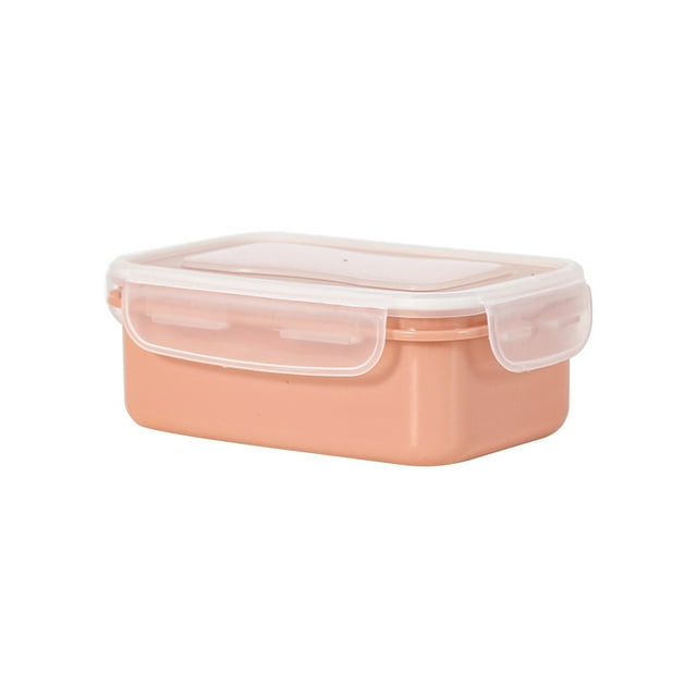 Pink Stackable Kitchen Storage Container With Airtight Seal Refrigerator Organizer For Fresh Produce Meal Prep #t663P