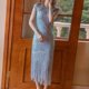 thumbnail image 1 of Vestido Midi de lentejuelas con borlas vestido de malla de verano para mujer de Color sólido traje de fiesta de baile FLhrweasw Nuevo, 1 of 9