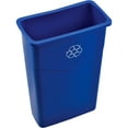 thumbnail image 4 of Slim Trash Container, Plastic, 23 Gallon (Recycling Blue), 4 of 10