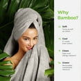 thumbnail image 4 of Cariloha Organic Bamboo Viscose and Turkish Cotton Hand Towel - Highly Absorbent and Odor-Resistant - 600 GSM - Set of 3 - Harbor Gray, 4 of 7