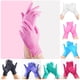 thumbnail image 2 of Guantes desechables de nitrilo rosa, 50 100 unidades, talla XS, para mujer, niña, niños, limpieza del hogar, salón, guantes de vinilo, látex negro, sin polvo, talla XL, 2 of 5