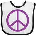 thumbnail image 3 of Inktastic Purple Peace Sign Boys or Girls Baby Bib, 3 of 4