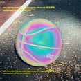 thumbnail image 2 of Glowing Reflective Basketball - Composite Leather, No Battery Needed - Glows After Light Exposure - Indoor/Outdoor Game for Teens & Adults - Encourage Physical Activity, 2 of 8