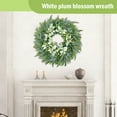 thumbnail image 4 of 24" Artificial Eucalyptus Wreath for Front Door, Large Greenery Wreath with White Berries, Farmhouse Outdoor Spring Summer All-Season Wreath, Rustic Window Wall Porch Décor,Green Leaf Door Decoration, 4 of 7