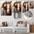 thumbnail image 4 of Designart "Horse Bond Cowgirls wall art I" Cowgirls Metal Art Living Room, 4 of 5