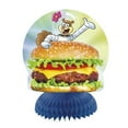 thumbnail image 4 of SpongeBob Squarepants Birthday Party Supplies Decoration Bundle Pack includes 7pc Decoration Kit with Table Decorations, Hanging Decorations, Flag , 1 Plastic Table Cover, 1 Dinosasur Sticker Sheet, 4 of 4