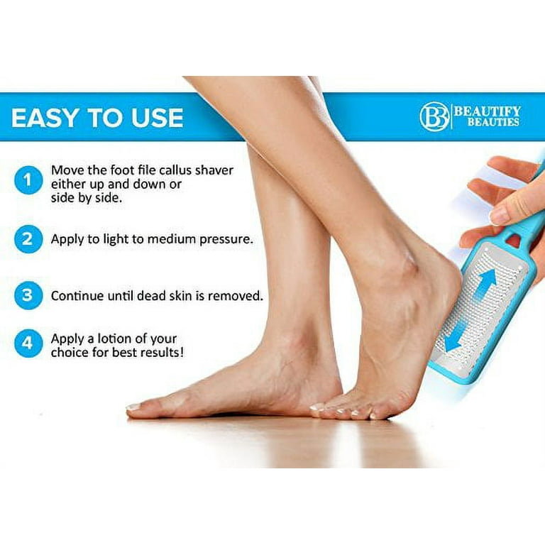 Foot File Removes Dead Skin Pedicure Foot Scrubber Dead Skin Callus Remover  Blue ABS 