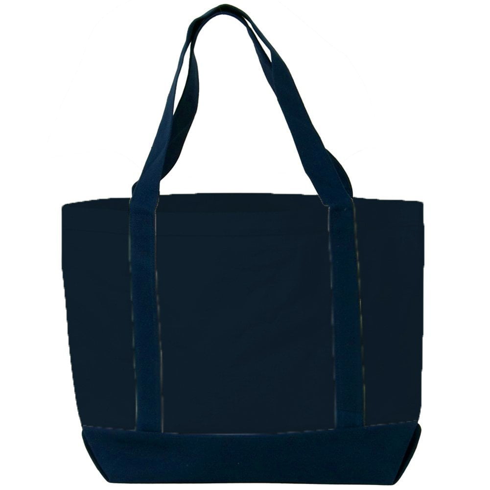 navy tote bag