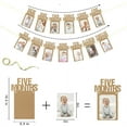 thumbnail image 2 of Triani 1st Birthday Photo Banner Growth Decorations from Newborn to 12 Months Pre-Strung First Birthday with Frame Celebration Decoration Monthly Photograph Bunting Garland (Brown), 2 of 7