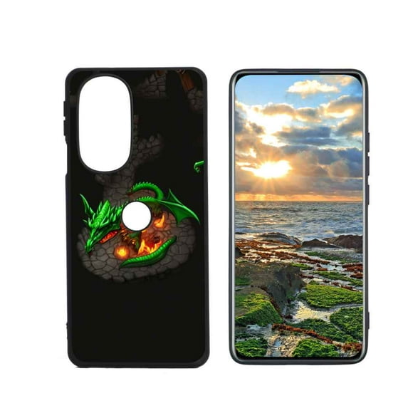 Compatible with Moto Edge+ (2022) Phone Case, Dragons-Dungeons Case Men Women, Flexible Silicone Shockproof Case for Moto Edge+ (2022)