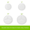 thumbnail image 5 of Karat Earth 6'' Paper Round Plates, Molded Fiber, White - 1,000 pcs, 5 of 12