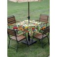thumbnail image 4 of Outdoor Tablecloth with Umbrella Hole for Patio/Picnic/Party/Camping, Sage Green Children's Day Waterproof Table Cloth Square Cover Washable, Car Tree Stars Modern Abstract Art Cartoon (60"x 60"), 4 of 8