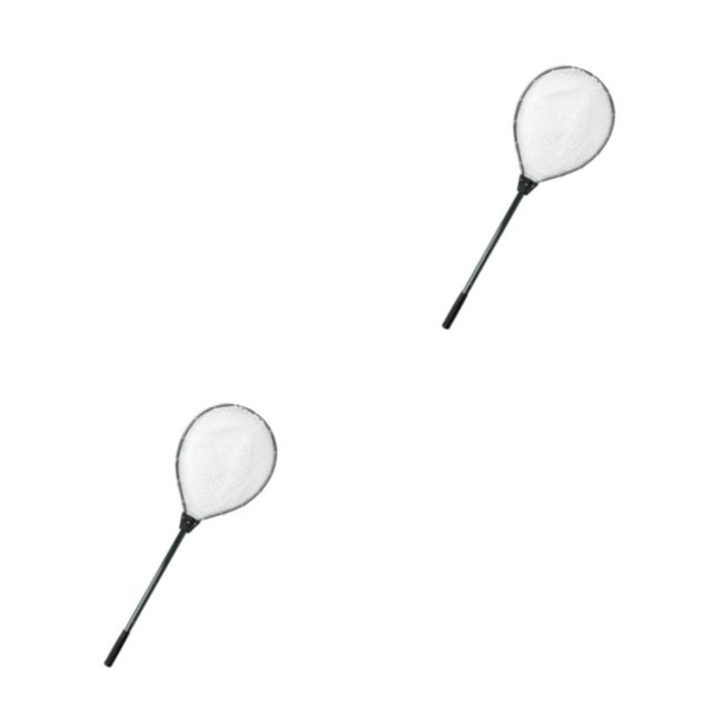 Soidarity Redes de aterrizaje de pesca caña telescópica Accs mango plegable resistente al desgaste ligero extensible al aire libre para el Negro 2piezas