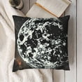 thumbnail image 3 of SHANXI  Throw Pillow Covers Black Starry Sky Stars Moon Constellation Black and White Design Square Pillowcases for Home Decor Sofa Car Bedroom Pillow Cases  20x20in, 3 of 5