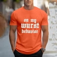 thumbnail image 5 of Mens Tshirts Summer Funny Festival Letter Printed Short Sleeve Graphic Tees Lightweight Breathable Soft Comfortable Casual Men Shirts Orange XXL, 5 of 6