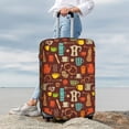 thumbnail image 5 of Cauagu Retro Coffee Print Travel Luggage Cover,Travel Dust-proof Suitcase Cover Softside Suitcase Protector for 18-32inch,Not Included Suitcase, 5 of 8