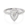 thumbnail image 5 of solitaire jewels 1.35CT Pear Moissanite Halo Engagement Ring For Women, 18K White Gold, 5 of 6