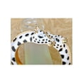 thumbnail image 3 of Golden Tone Metal Alloy White and Black Enamel Twin Giraffe Cuff Bangle Bracelet, 3 of 6