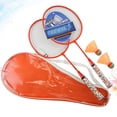 thumbnail image 2 of Badminton Racket Aluminium Alloy Pink for Kids Outdoor Activity 2Pcs, 2 of 8
