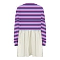thumbnail image 4 of MIUOWANP Fall Dresses for Women 2024 Fashion Women's Casual Sweatshirt Long Sleeve Dress Round-Neck Ladies Patchwork Mini Dresses, 4 of 5